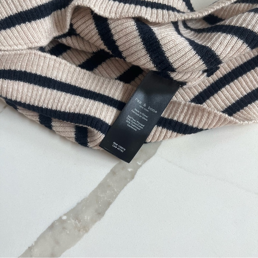 Rag & Bone Cashmere Striped Ribbed Sweater - Picture 8 of 8